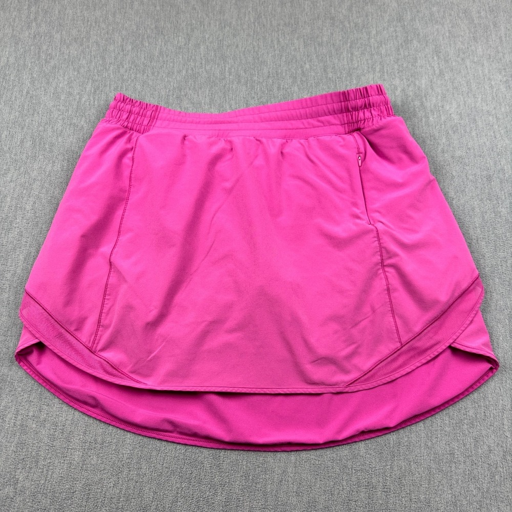 Lululemon Skirt Skort Womens 14 Pink Hotty Hot High-Rise Long Golf Tennis W8AF4T
